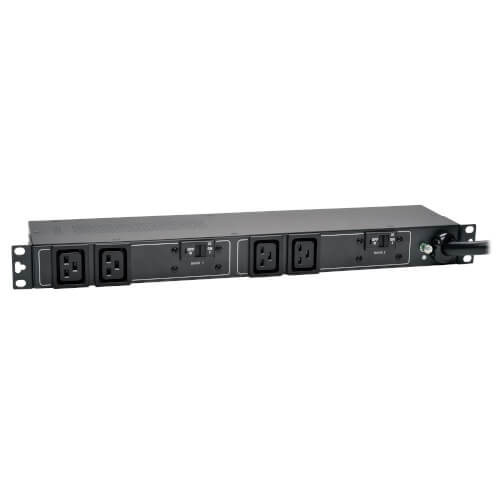 Tripp-Lite PDUH32HV19 | 7.7kW Single-Phase 200-240V Basic PDU, 4 C19 Outlets, IEC 309 32A Blue Input, 3.6 m Cord, 1U Rack-Mount