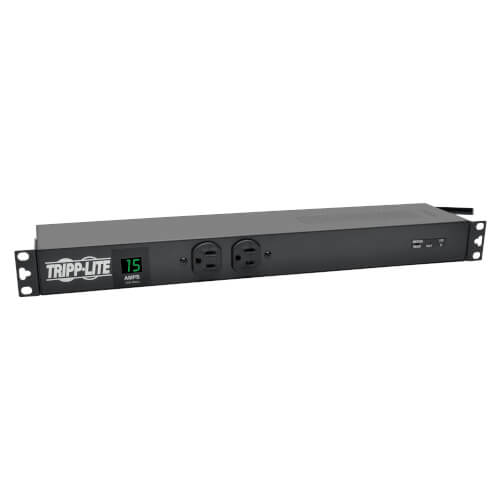 Tripp-Lite PDUMH15-ISO | 1.5kW Single-Phase Metered PDU + Isobar Surge Suppression, 3840 Joules, 100-127V Outlets (14 5-15R), 5-15P, 15 ft. (4.57 m) Cord, 1U Rack-Mount