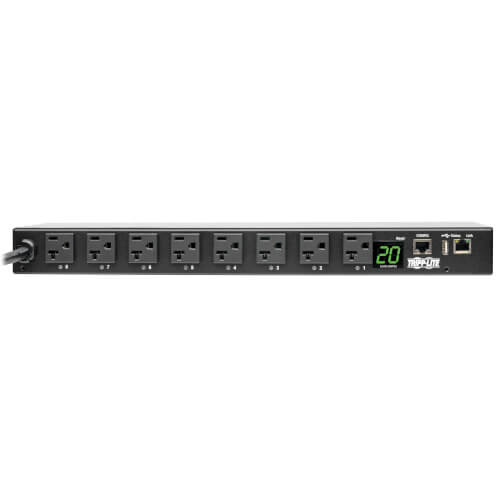 Tripp Lite PDUMH20NET2LX | Single-Phase Switched Pdu, 20P, Lx Platform Interface, 1U Rack, 8 120V Outlets 12Ft