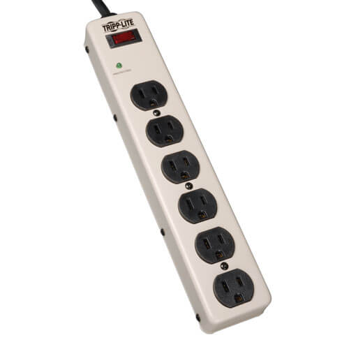 Tripp-Lite PM6NS | 6-Outlet Industrial Surge Protector, 6 ft. (1.83 m) Cord, 900 Joules, 12.5 in. length