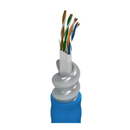 Belden 121872A J225000 | DataTuff Cat 6, 4 Bonded-Pr #23 Sol BC, PO Ins, PVC Jkt, AIA Armor, PVC Jkt, CMG CM