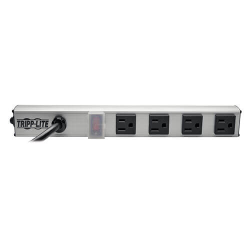 Tripp-Lite PS120410 | 4-Outlet Power Strip, 10 ft. (3.05 m) Cord, NEMA 5-15P Plug, 12 in.