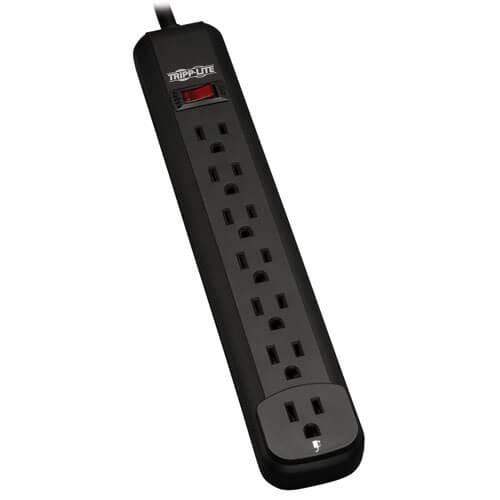 Tripp-Lite PS725B | Power It! 7-Outlet Power Strip, 25 ft. (7.62 m) Cord, Black Housing