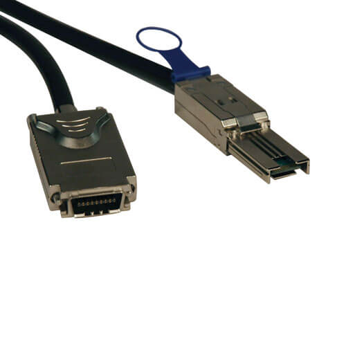 Tripp-Lite S520-01M | External SAS Cable, 4 Lane - mini-SAS (SFF-8088) to 4xInfiniband (SFF-8470), 1M (3.28 ft.), TAA