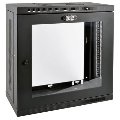 Tripp-Lite SRW12U13G | SmartRack 12U Very Low-Profile Patch-Depth Wall-Mount Small Rack Enclosure, Clear Acrylic Window