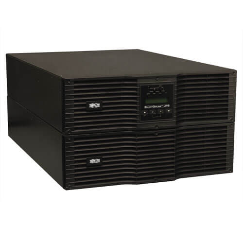 Tripp-Lite SU8000RT3UHW | SmartOnline 208/240, 230V 8kVA 7.2kW Double-Conversion UPS, 6U Rack/Tower, Extended Run, Network Card Options, USB, DB9, Bypass Switch, Hardwire