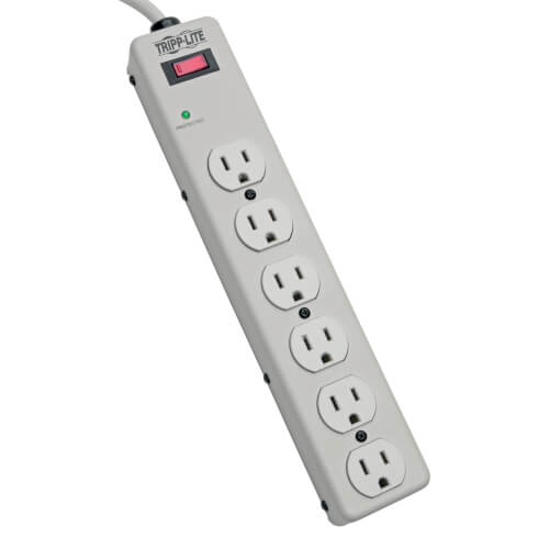 Tripp-Lite TLM606HJ | Protect It! 6-Outlet Surge Protector, 6 ft. (1.83 m) cord, 1340 Joules, Diagnostic LED