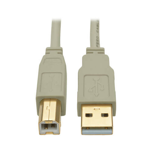 Tripp-Lite U022-015-BE | USB 2.0 A/B Cable (M/M), Beige, 15 ft. (4.57 m)