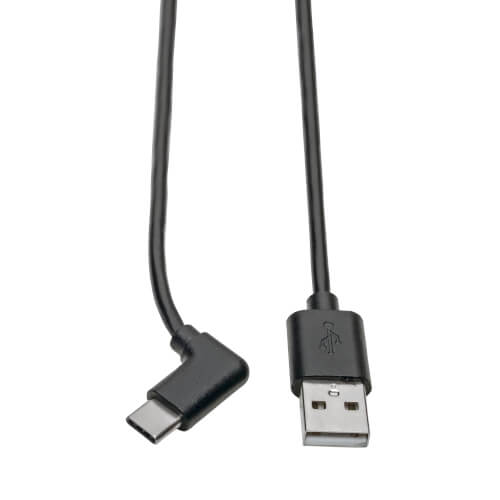 Tripp-Lite U038-006-CRA | USB-A to USB-C cable, Right-Angle USB-C, USB 2.0, Thunderbolt 3 Compatible, (M/M), 6 ft. (1.83 m)