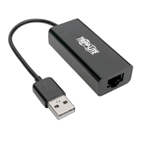 Tripp-Lite U236-000-R | USB 2.0 Ethernet NIC Adapter - 10/100 Mbps, RJ45, Black