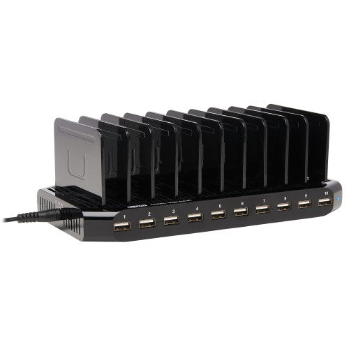 Tripp-Lite U280-010-ST | 10-Port USB Charging Station with Adjustable Storage, 12V 8A (96W) USB Charger Output
