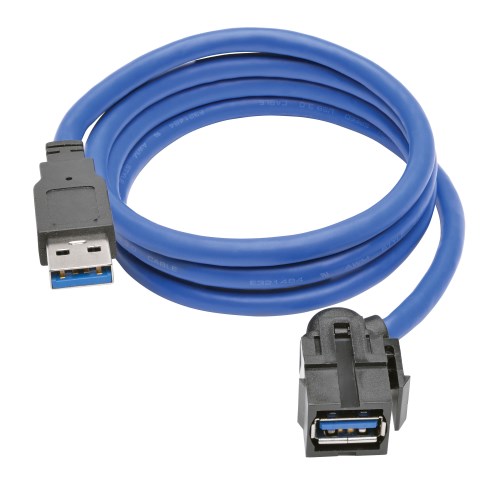 Tripp-Lite U324-003-KJ | USB 3.0 SuperSpeed Keystone Jack Type-A Extension Cable (M/F), 3 ft. (0.91 m)