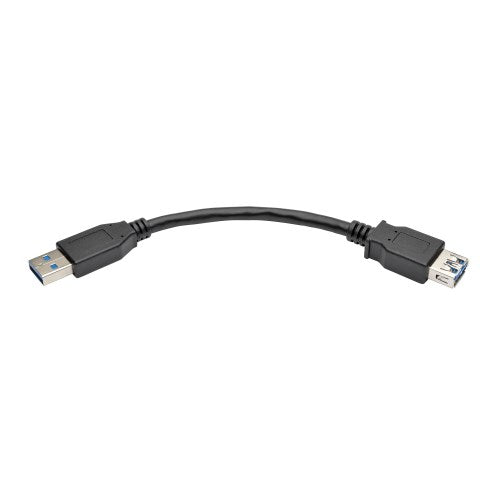 Tripp-Lite U324-06N-BK | USB 3.0 SuperSpeed Type-A Extension Cable (M/F), Black, 6-in. (15.24 cm)