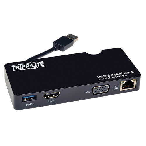 Tripp-Lite U342-SHG-001 | USB 3.0 SuperSpeed HDMI / VGA Mini Dock, GbE