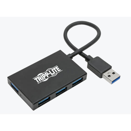 Tripp-Lite U360-004-4A-AL | 4-Port USB 3.0 SuperSpeed Slim Hub, 5 Gbps - 4 xUSB-A , Portable, Aluminum