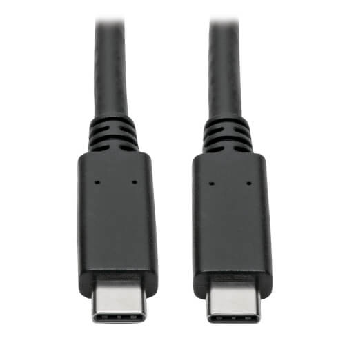 Tripp-Lite U420-C03-G2-5A | USB-C Cable (M/M) - USB 3.1, Gen 2 (10 Gbps), 5A Rating, USB-IF Certified, Thunderbolt 3 Compatible, 3 ft. (0.91 m)