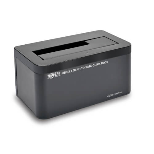 Tripp-Lite U439-001 | USB-C to SATA Quick Dock - USB 3.1 Gen 1 (5 Gbps), 2.5/3.5 in. HDD/SDD, Thunderbolt 3 Compatible