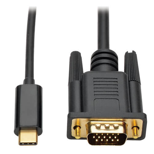 Tripp-Lite U444-003-V | USB-C to VGA Active Adapter Cable (M/M), Black, 3 ft. (0.9 m)