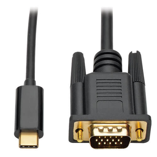 Tripp-Lite U444-006-V | USB-C to VGA Active Adapter Cable (M/M), Black, 6 ft. (1.8 m)