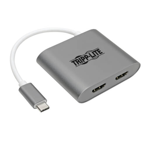 Tripp-Lite U444-06N-2H-MST | USB-C Adapter, Dual HDMI 4K MST Adapter (M/2xF), Gray