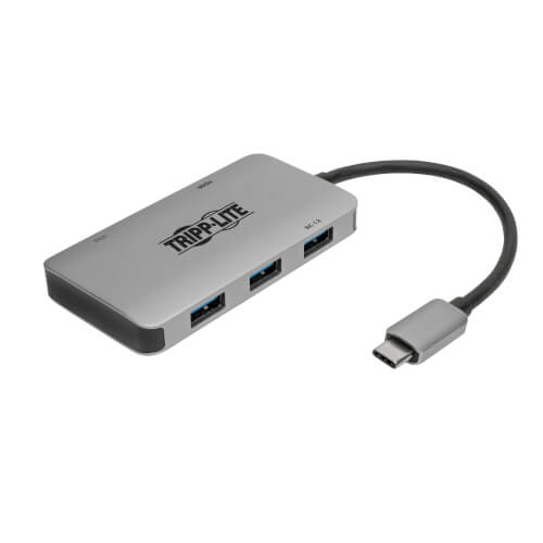 Tripp-Lite U444-06N-H3U-C | USB-C Multiport Adapter, 4K HDMI, 3 USB-A Ports, 100W PD Charging, HDCP, Gray