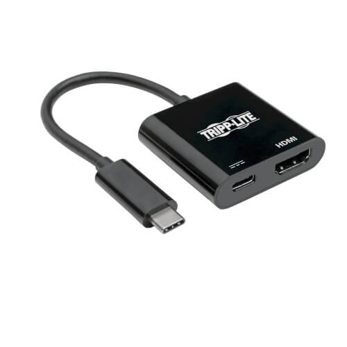 Tripp-Lite U444-06N-H4K6BC | USB-C to HDMI Adapter (M/F) - 4K 60 Hz, 60W PD Charging, HDCP 2.2, Black