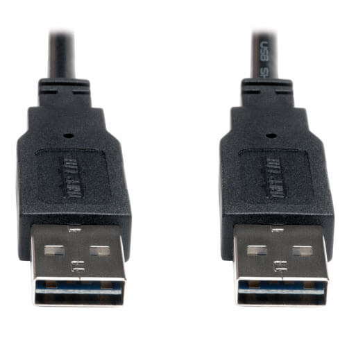 Tripp-Lite UR020-003 | Universal Reversible USB 2.0 Cable (Reversible A to Reversible A M/M), 3 ft. (0.91 m)