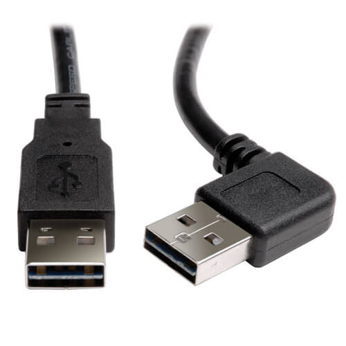 Tripp-Lite UR020-006-RA | Universal Reversible USB 2.0 Cable (Right/Left-Angle Reversible A to Reversible A M/M), 6 ft. (1.83 m)