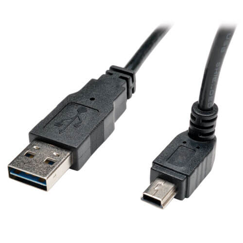 Tripp-Lite UR030-006-UPB | Universal Reversible USB 2.0 Cable (Reversible A to Up-angle 5Pin Mini B M/M), 6 ft. (1.83 m)