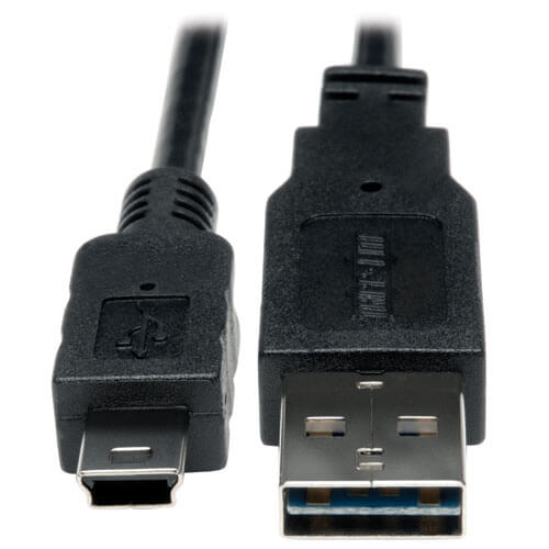 Tripp-Lite UR030-06N | Universal Reversible USB 2.0 Cable (Reversible A to 5Pin Mini B M/M), 6-in. (15.24 cm)