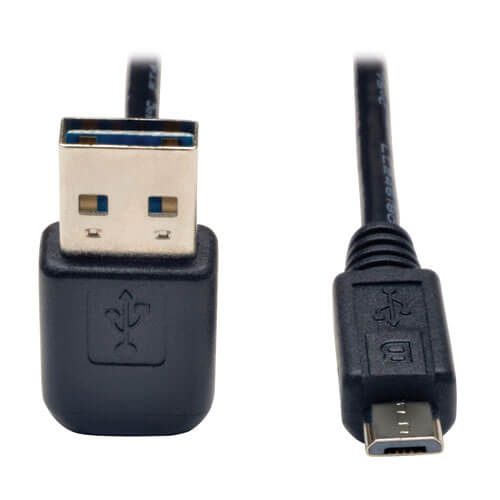 Tripp-Lite UR050-006-UDA | Universal Reversible USB 2.0 Cable (Up / Down Angle Reversible A to Micro-B M/M), 6 ft. (1.83 m)