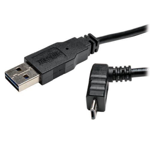 Tripp-Lite UR050-006-UPB | Universal Reversible USB 2.0 Cable (Reversible A to Up-Angle 5Pin Micro B M/M), 6 ft. (1.83 m)