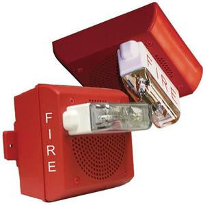 Wheelock ET70WP-24115C-FR | Red 8 Watt Speaker Strobe Ceiling Mount, 115CD