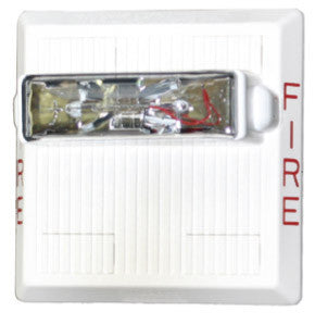 Wheelock MT-121575W-FW | White Wall Mount Multitone Electronic Red Horn Strobe - 12 VDC, 15/75