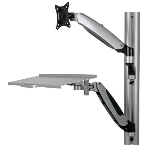 Tripp-Lite WWSS1327RWTC | Single-Display Sit-Stand Wall-Mount Workstation with Thin-Client Mount