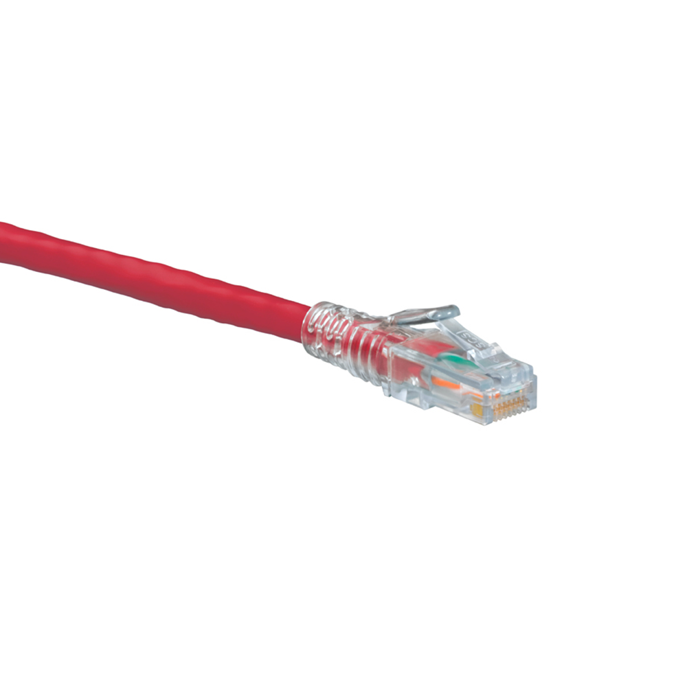 Leviton 6D460-20R | eXtreme Cat 6 SlimLine Boot Patch Cord, 20 ft, Red